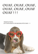 Un chien pour dire bonne f&ecirc;te Papi